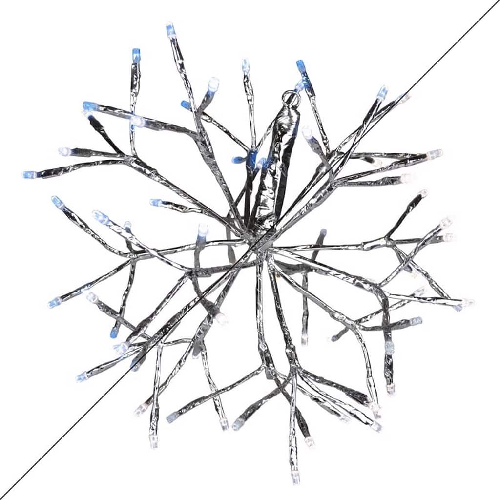 Celebrations LED Blue/Pure White Shimmering Sphere 20 in. Hanging Decor - Blue