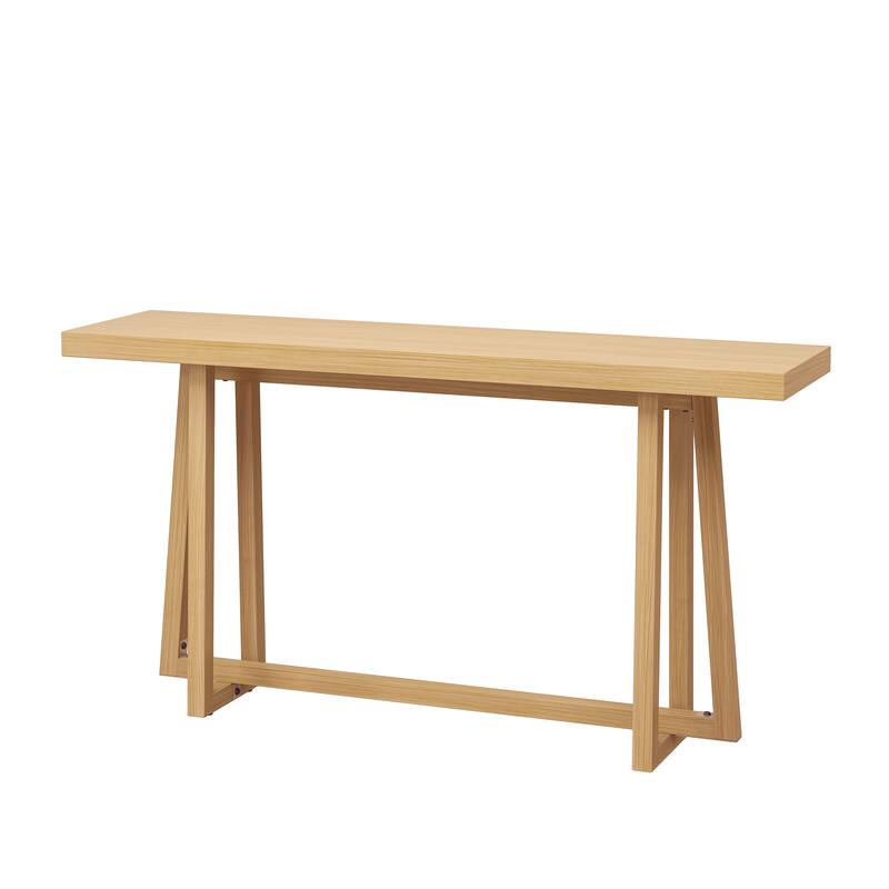 Anmytek Light Wood Console Table A Frame Legs Minimalist Entryway Dining Outdoor Patio Table