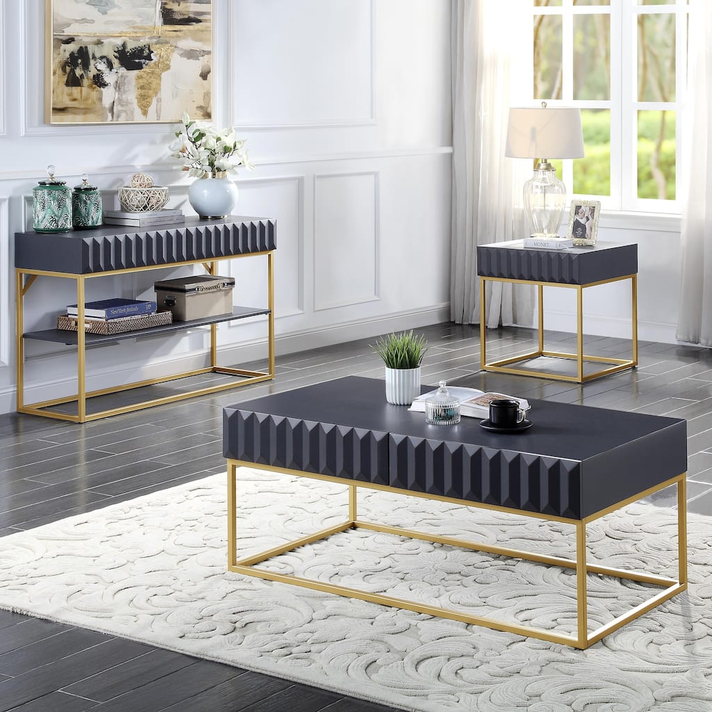 Furniture of America Bird 3-Piece 47-inch Living Room Table Set