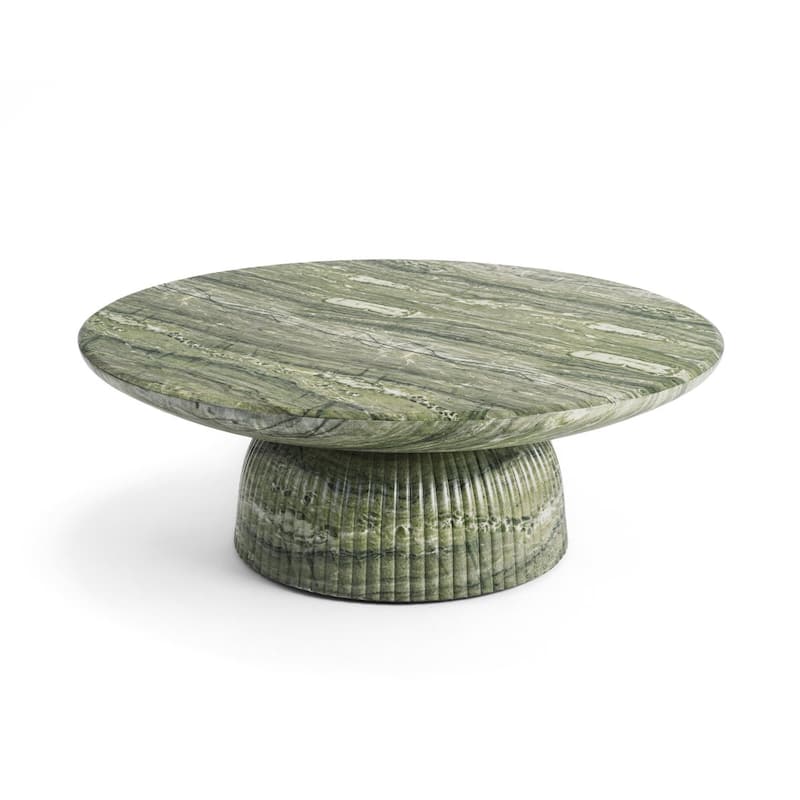 Studio London Maddox Single Round Coffee Table Stone Marble Effect