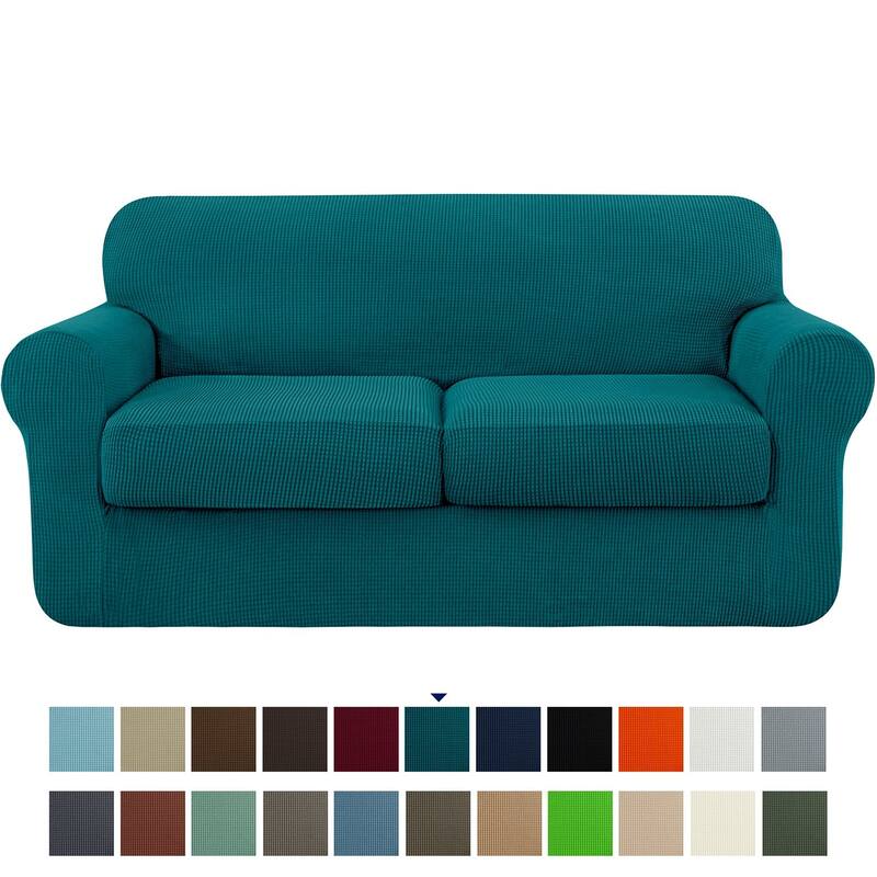 Subrtex Sofa Separate Cushion Soft Cover Slipcover Furniture Protector - Loveseat - Blue