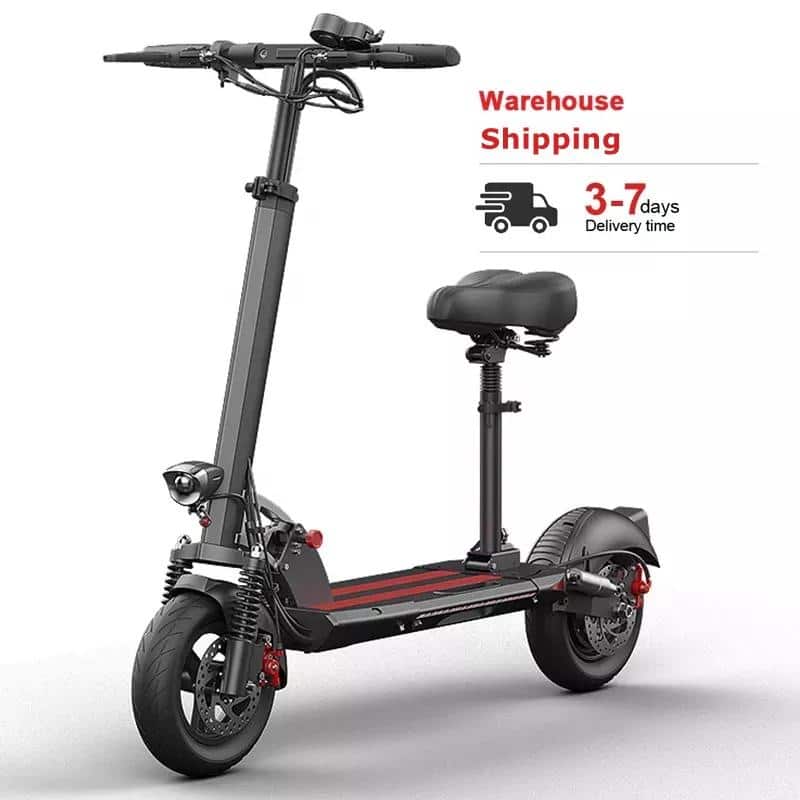 500W 48V 12.5ah E-Scooters Off Road Foldable 10 inches Long Range E-Scooter With Seat