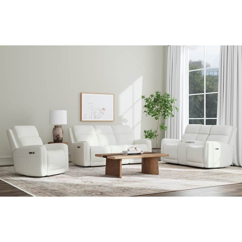 Alister Power Gliding Loveseat with Console, Power Headrests & Lumbar by Flexsteel - 71" x 41" x 42"