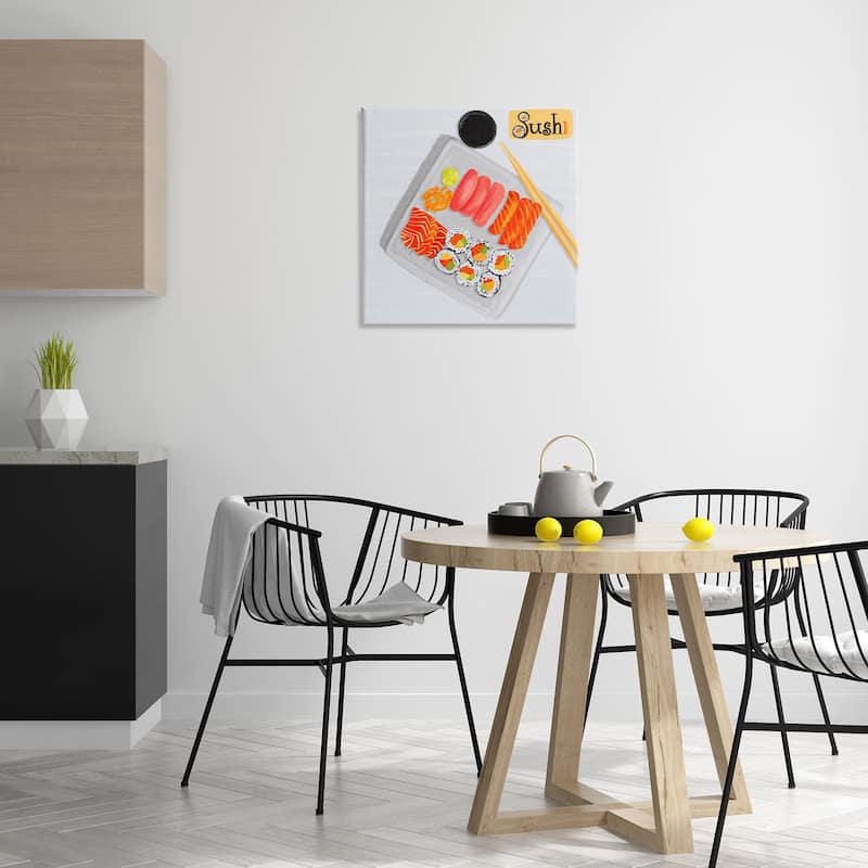 Stupell Delicious Sushi Plate Canvas Wall Art Design By Juliet Rose Philips