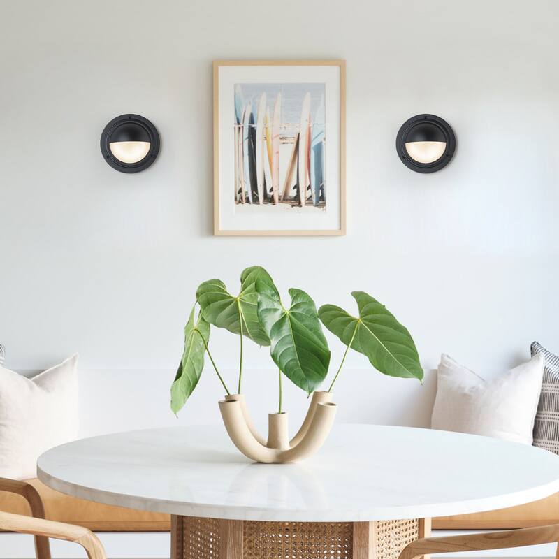 C Cattleya Integrated LED 3CCT Wall Sconce with Frosted Glass