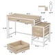 preview thumbnail 8 of 56, Computer Desk with 5 Drawers, Reversible Writing Desk with File Cabinet Printer Stand