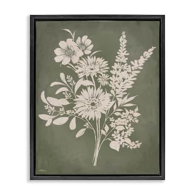 Stupell Bunches of Wildflower Herbs Framed Floater Canvas Wall Art Design By Cat Thurman Designs