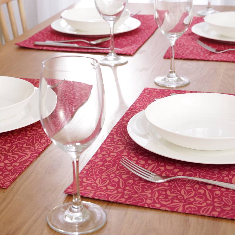 Autumn Fall Leaf Printed Placemats (Set of 4)