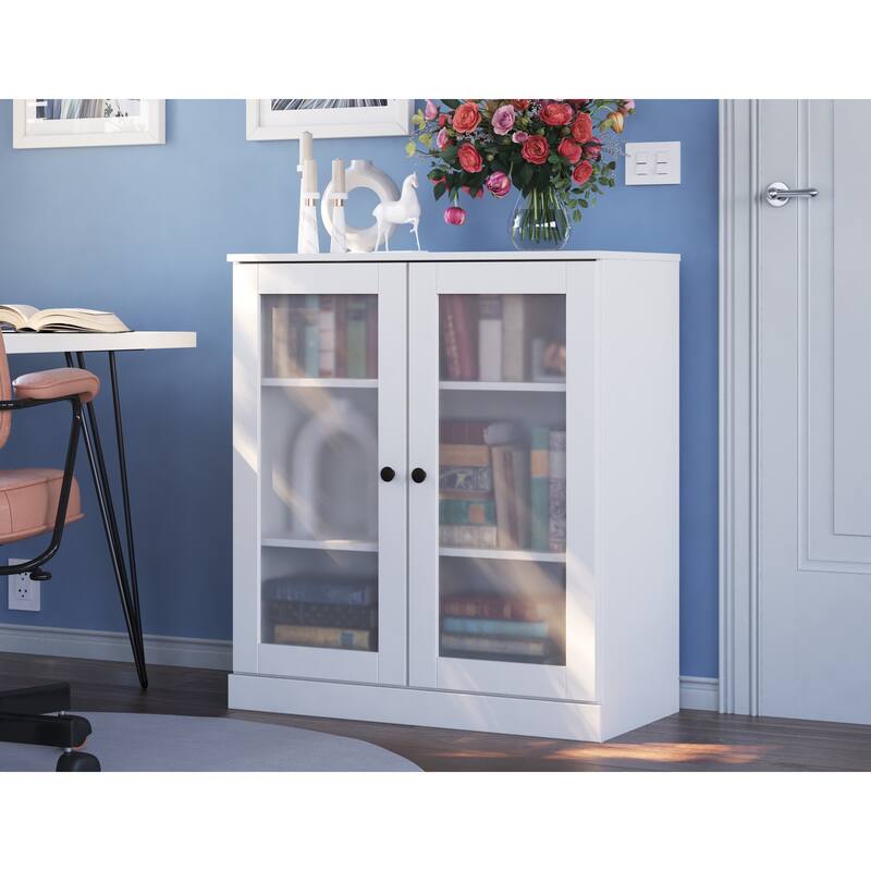 100% Solid Wood 3-shelf Bookcase with Optional Doors by Palace Imports