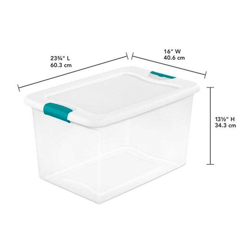Sterilite 106 Quart Plastic Storage Container (4 Pack) and 64 Quart Box (6 Pack) - 6.5