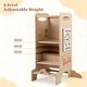 preview thumbnail 7 of 8, Gymax Wooden Toddler Standing Tower w/Chalkboard Montessori Games 3