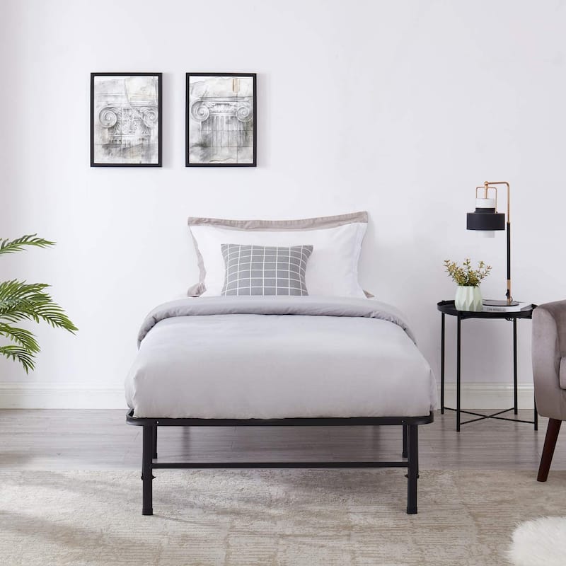 Heavy-Duty Metal Bed Frame with Simple Assembly – No Box Spring Needed, Mattress Support Platform