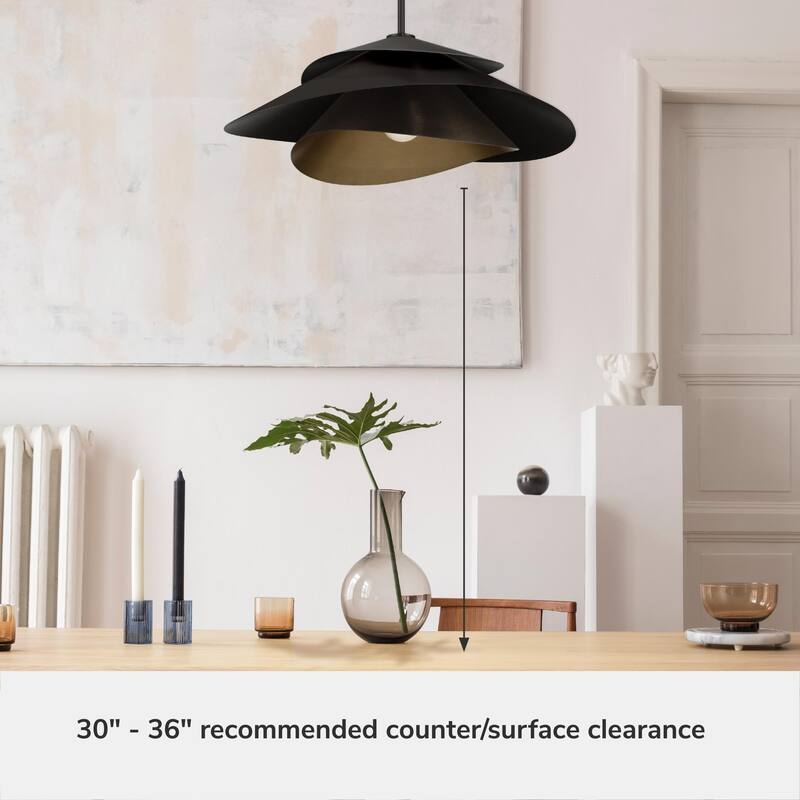 Hunter Hiro 1 Light Pendant - Kitchen, Dining Room, Entry - Contemporary, Modern - Statement Lighting!