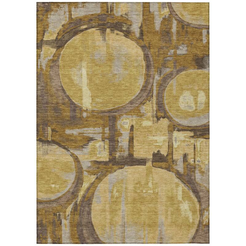Machine Washable Indoor/ Outdoor Modern Erie Chantille Rug