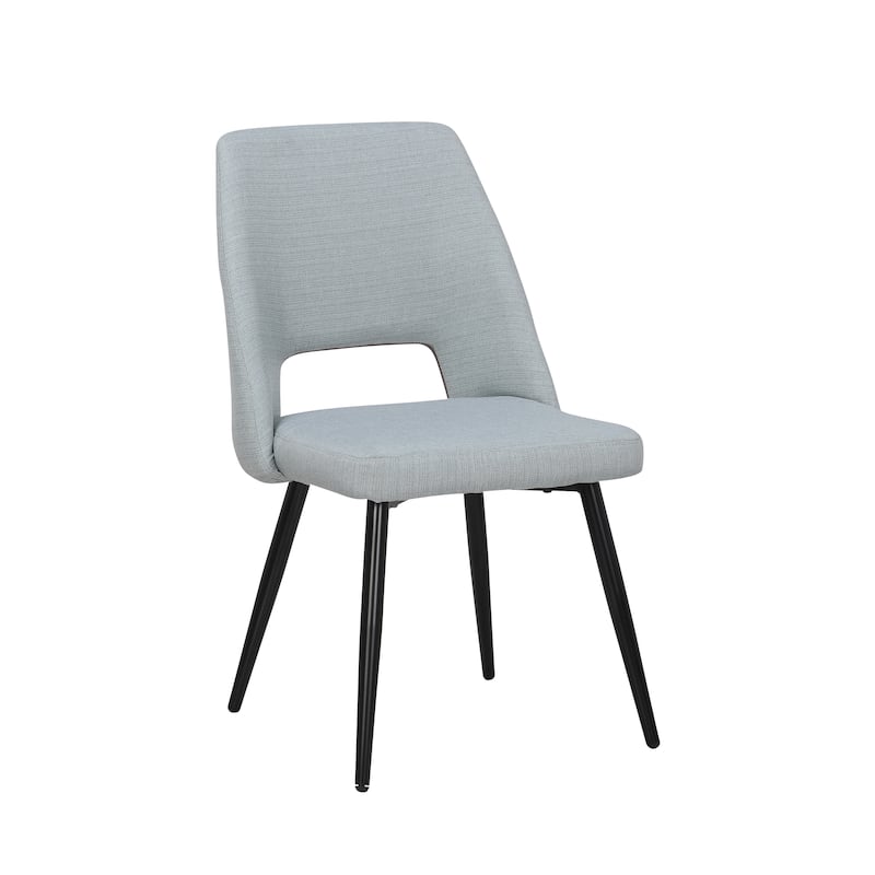 Porthos Home Luella Linen and Iron Dining Chair - Blue Grey
