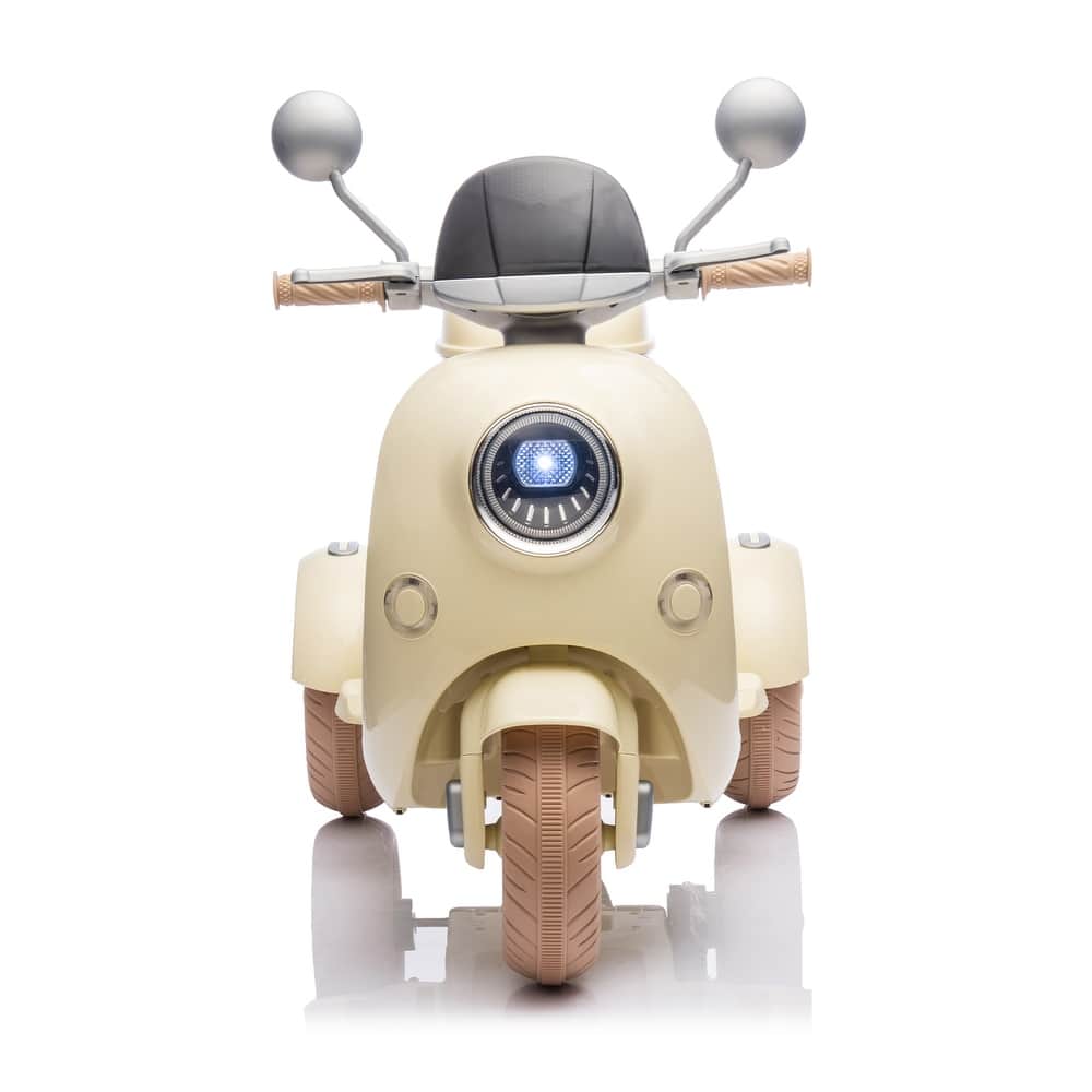 Girls Electric Motorcycle, 2-Seater Kids Motorcycle,12V Ride On Scooter for Kids, Cute Design with Stable 3-Wheel, Ages 3-6