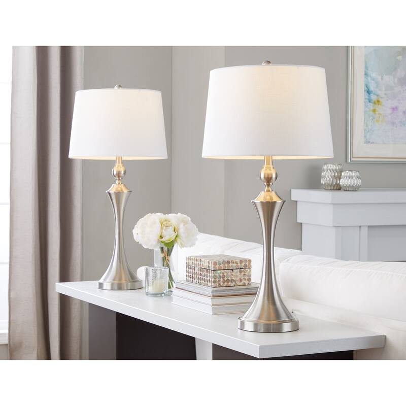 Flint 30.75" Metal Table Lamp with USB (Set of 2)