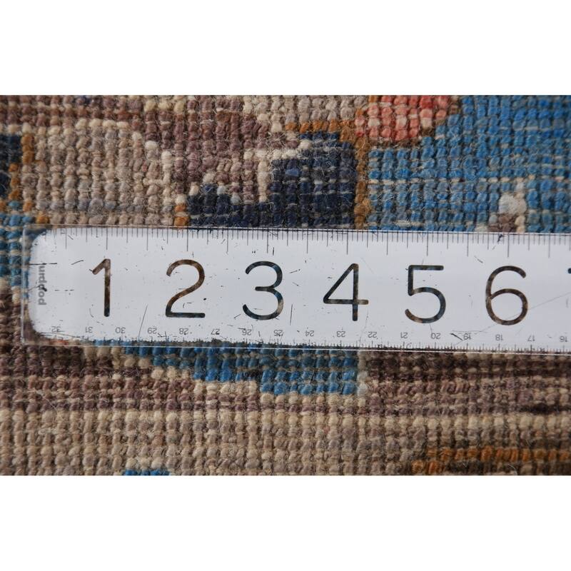 Hand Knotted Oriental 100% Wool Carpet Transitional Floral Multi-Colored Oushak Area Rug - 11' 5'' X 8' 10''