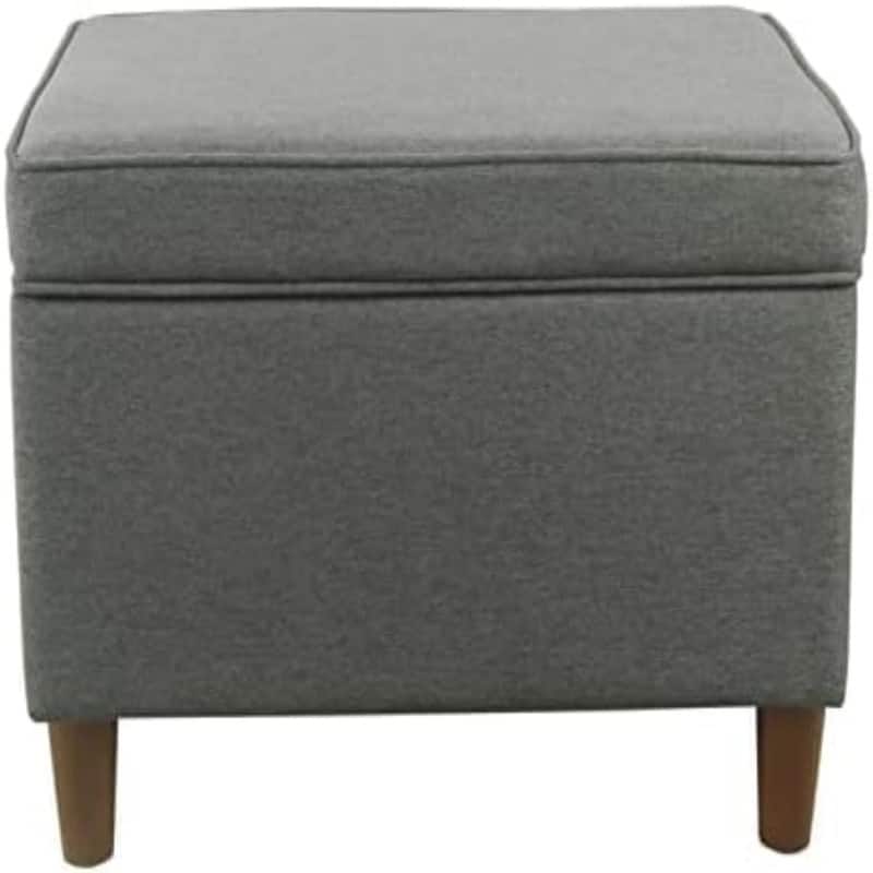 24" Storage Ottoman Gray Large - Grey