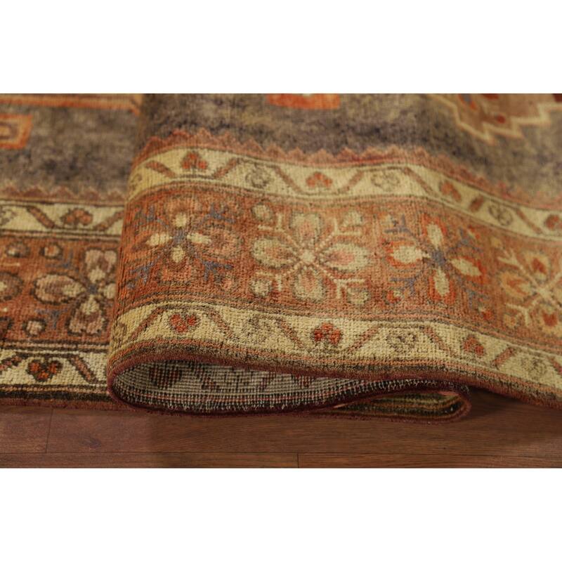 Tribal Ardebil Vintage Persian Runner Rug Hand-Knotted Wool Carpet - 4'5" x 10'7"