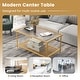 preview thumbnail 9 of 8, Costway 2-Tier Coffee Table with Shelf with Tempered Glass Top & Metal - See Details