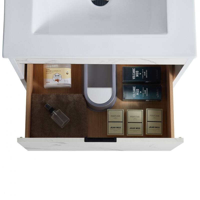 Fine Fixtures - Wall Mount Bathroom Vanity And Sink, Knob Free Design - Alpine Collection -