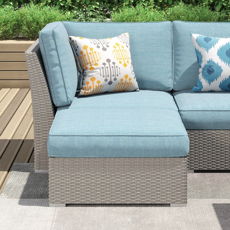 Corvus 10-piece Grey Sectional Conversation Sofa Set
