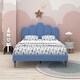 preview thumbnail 12 of 16, Platform Bed With Wooden Slat and Metal Support legs