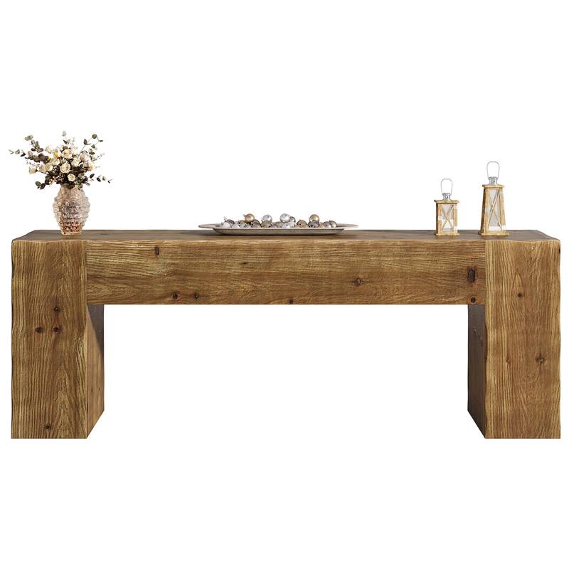 63 Inches Solid Wood TV Stand, Rustic Media Console for 65 Inches TV