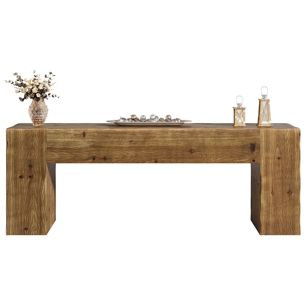 63 Inches Solid Wood TV Stand, Rustic Media Console for 65 Inches TV