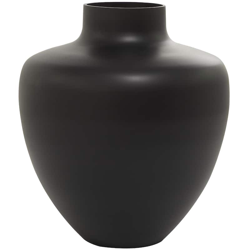 Glass Decorative Vase - Black - Roche River Decor