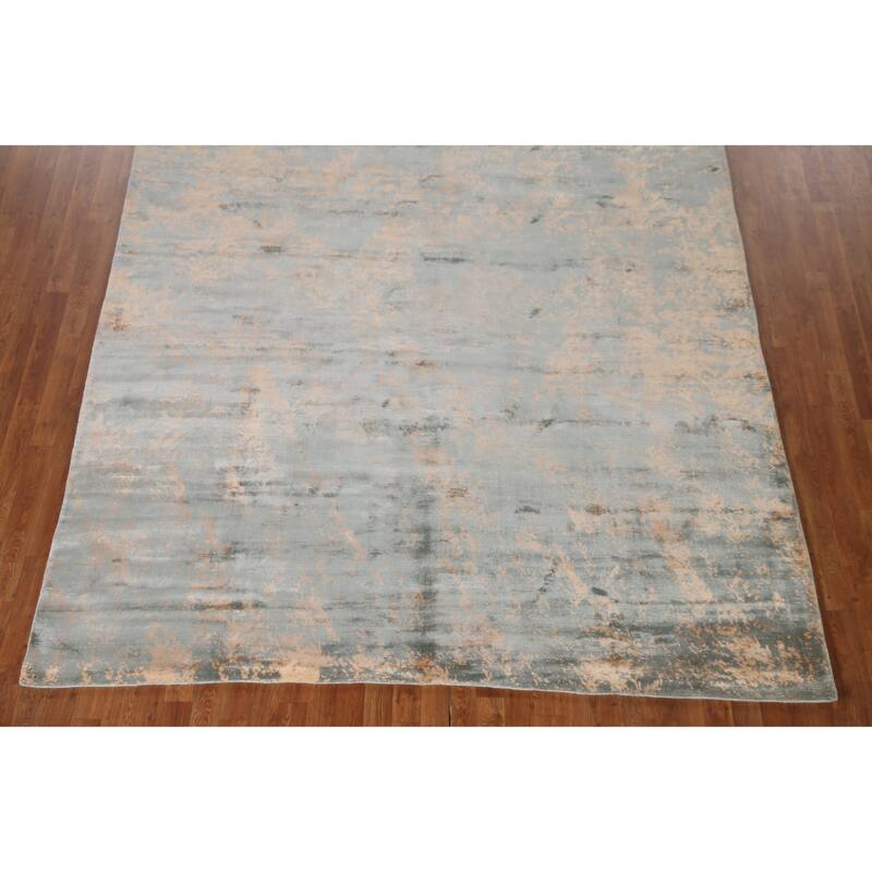 Modern Abstract Area Rug Handmade Wool Carpet - 7'11"x 9'11"