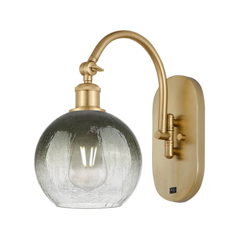 Innovations Lighting Endless Possibilities Ballston - Brookhaven Globe - 1 Light 8" Swiveling Sconce - Slate/Satin Gold