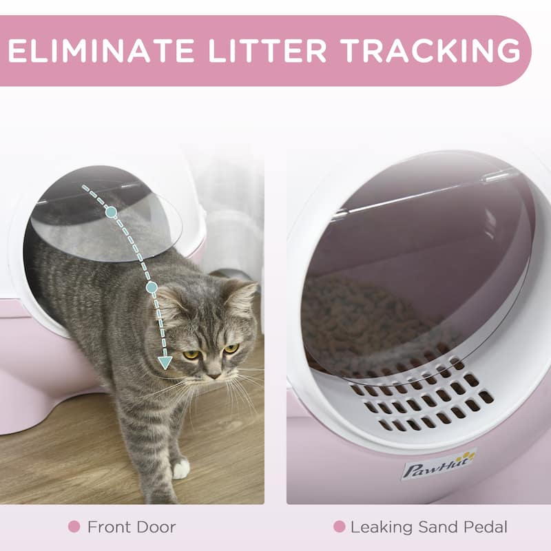 PawHut Hooded Cat Litter Box