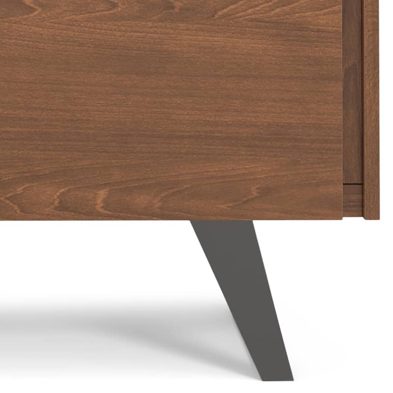 WYNDENHALL Mitchell SOLID WOOD and Metal 39 inch Wide Modern Industrial Medium Storage Cabinet - 39"w x 17"d x 42" h