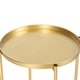 preview thumbnail 14 of 28, Adeco Gold End Table Metal Waterproof Snack Beside Table Accent Coffee Table - 16.9""(D)x 16.9""(W)x 20.5""(H)