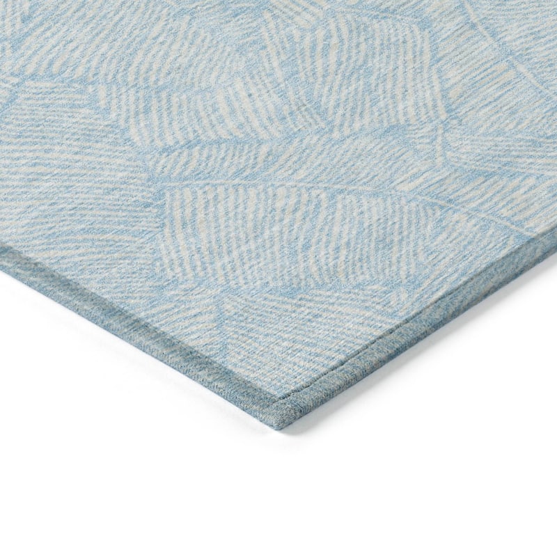 Machine Washable Indoor/ Outdoor Chantille Tropical Palm Rug