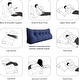 preview thumbnail 6 of 5, WOWMAX Decorative Bed Rest Wedge Pillow Blue Linen Blend Oversized