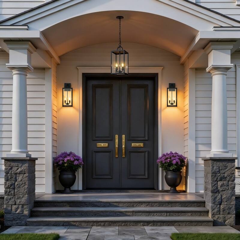 KAWOTI 2-Light Outdoor Pendant Light - W8.25" x H19.25"(MaxH60.75")