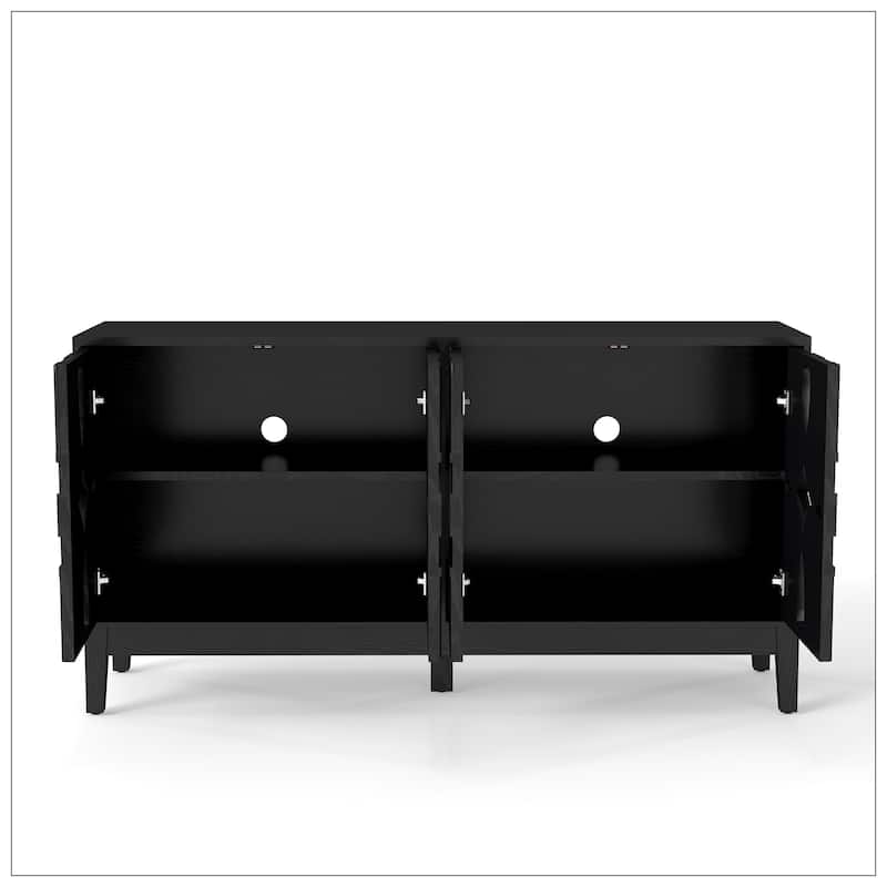 60.5" Mid Century Modern Sideboard Buffet Cabinet with Storage