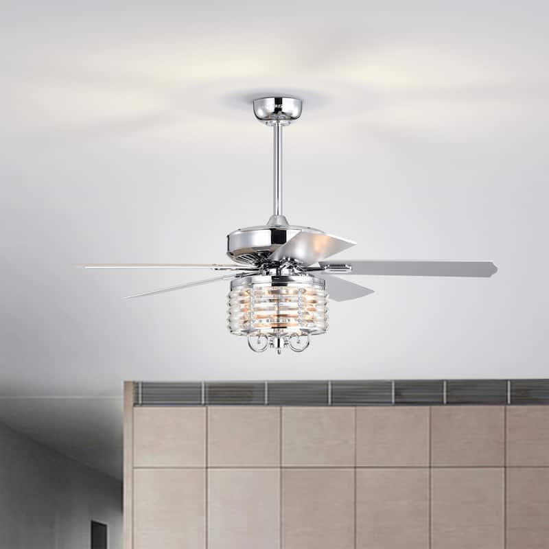 Themar 26 Inch Mid-century Modern Style Lighted Ceiling Fan with Remote