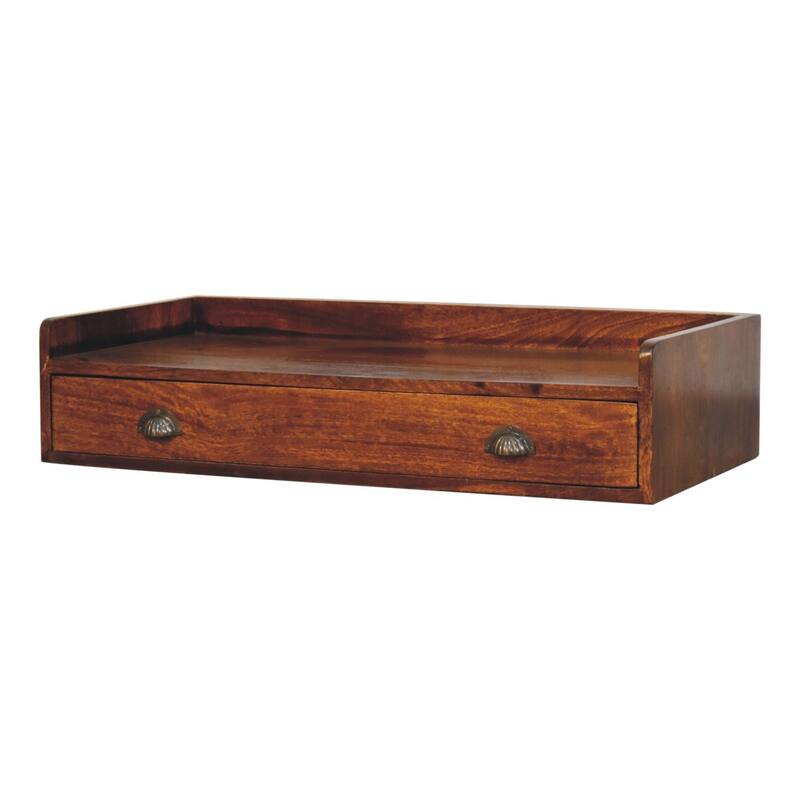 Artisan Furniture Solid Wood Belmont Wall-Mounted Console Shelf, 1 drawer