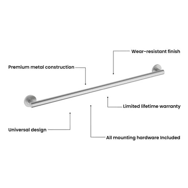 dimension image slide 3 of 10, 36-Inch Stainless Steel Bathroom Safety Grab Bar