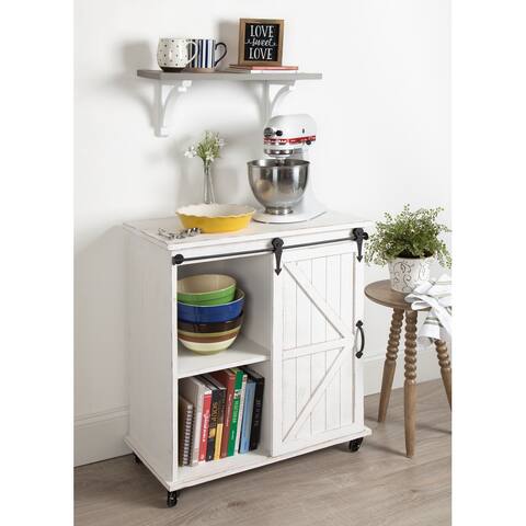 Kate and Laurel Cates Rolling Kitchen and Bar Cart - 30x15x34