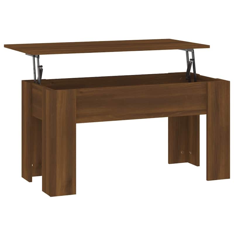 vidaXL Coffee Table Lift Top End Table Accent Side Sofa Table Engineered Wood - 39.8" x 19.3" x 20.5"