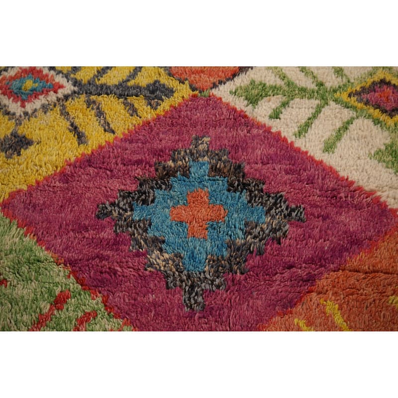 All-Over Trellis Moroccan Oriental Area Rug Handmade Wool Carpet - 8'11" x 12'3"