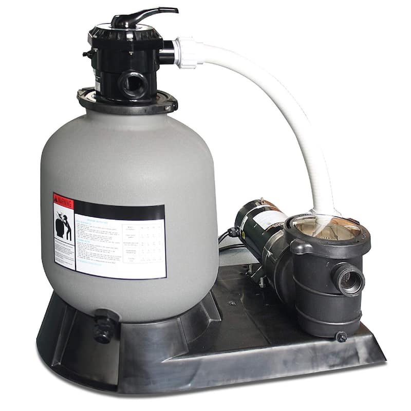 1.5 HP Sand Filter Combo with Pump Pressure Above Ground Pools 19 Inch