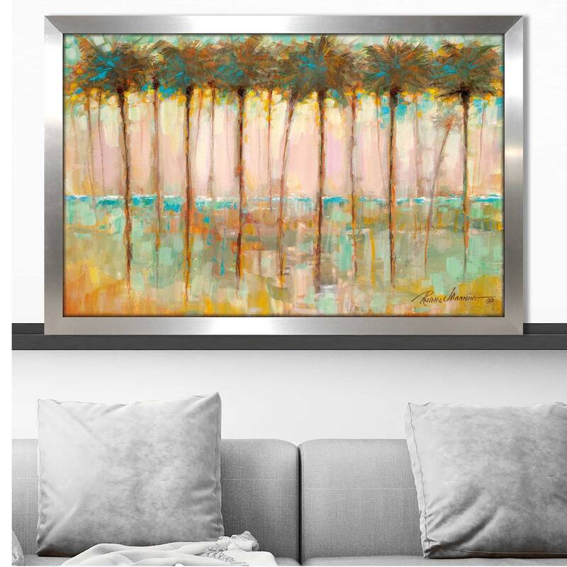 "Palms at Dusk" by Ruane Manning Print on Acrylic