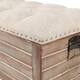 Natural Wood Upholstered Bedroom and Entryway Storage Bench - 20.25" H x 47.38" W x 15.81" W