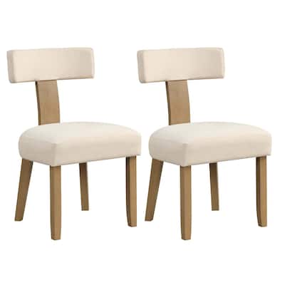 Costway Set of 2/4 Armless Dining Chairs with Curved Backrests &